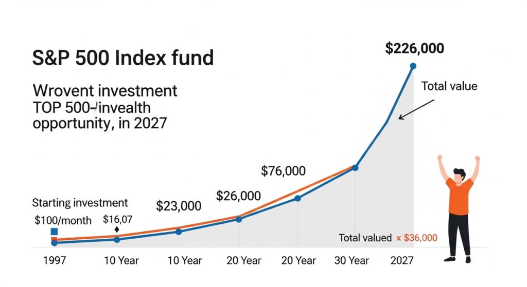 S&P 500 index fund 30-year growth chart showing why this is top investment opportunity in 2027