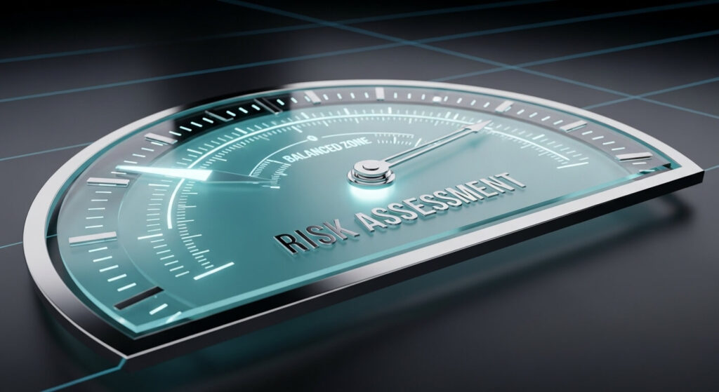 Risk tolerance assessment process showing questions and pathways to determine investor profile