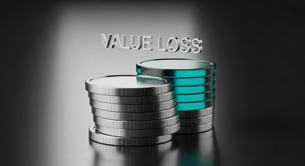 Comparison showing how savings accounts lose to inflation while investments grow real wealth over time