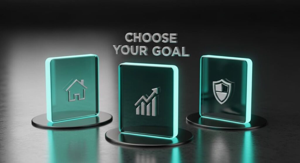 Investment allocations by goal showing different stock/bond mixes based on timeline