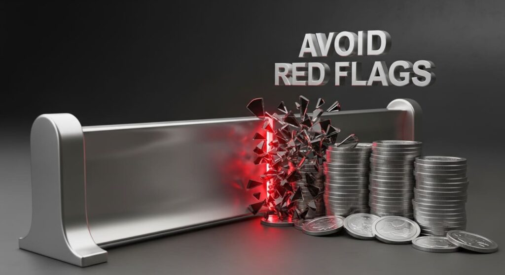 Visual guide showing which investments are beginner-friendly versus which to avoid