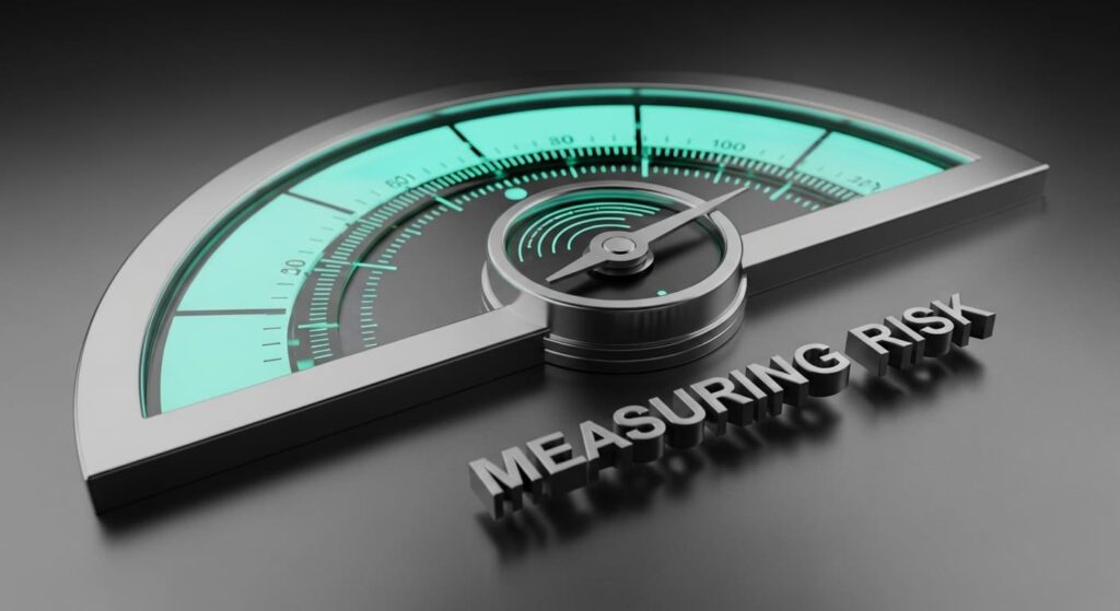 VIX volatility gauge showing levels from calm market to extreme panic