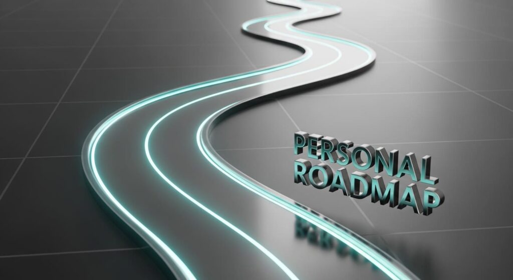 Financial goal timeline showing progression of goals from 2026 to 2045 with wealth milestones