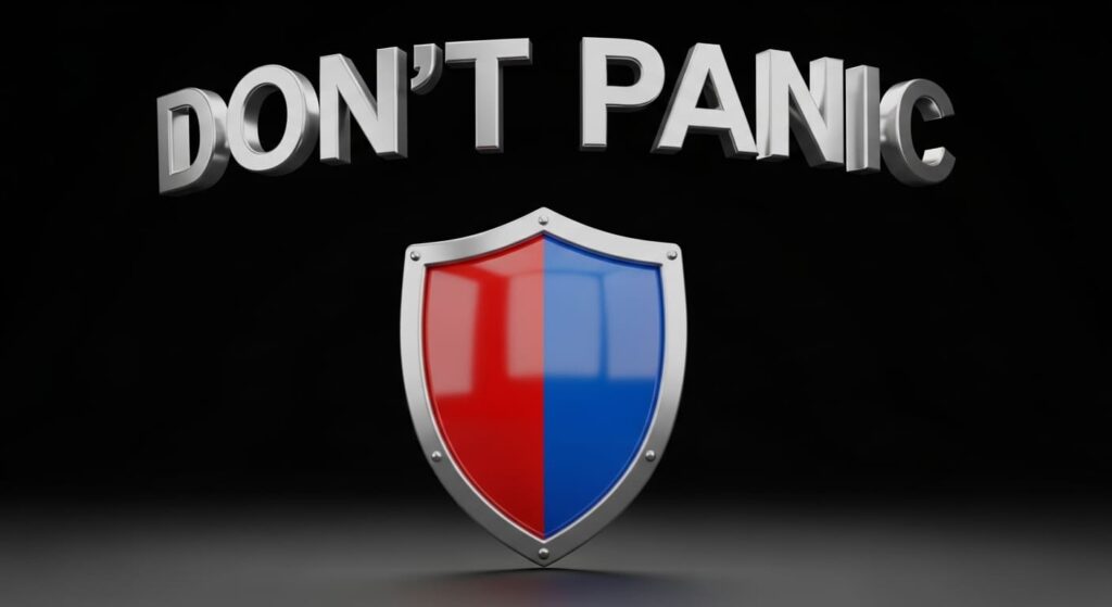 Action checklist showing correct responses during market crashes