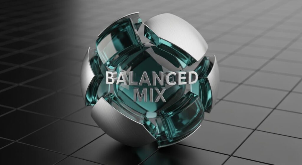 Asset allocation pie charts showing recommended stock/bond mixes for different ages