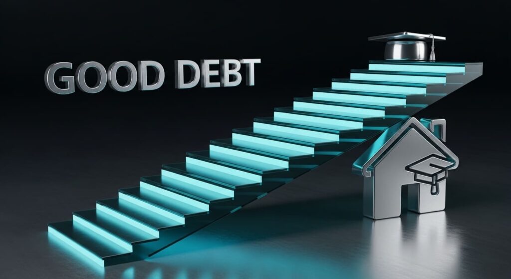 Four examples of good debt showing how each builds wealth and generates returns