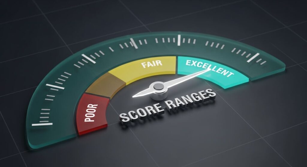 Credit score ranges comparison showing what each range means for approvals and interest rates