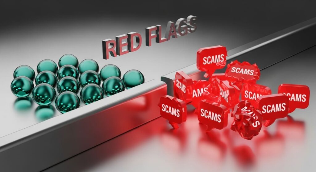 Red flags checklist for identifying get-rich-quick scams