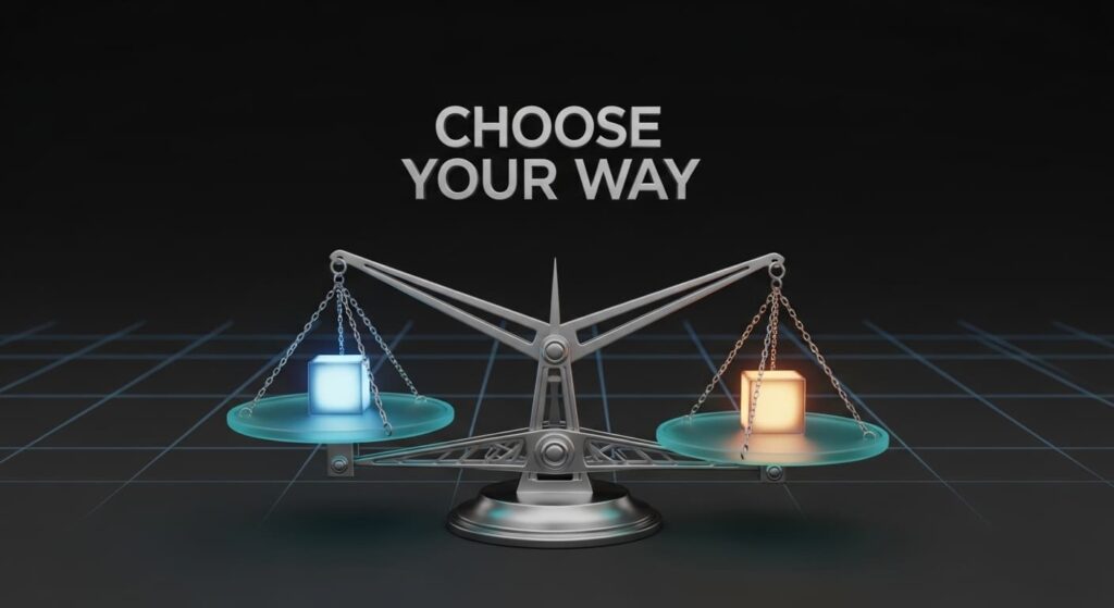 Flowchart showing how to choose best spending tracking method based on personality and preferences