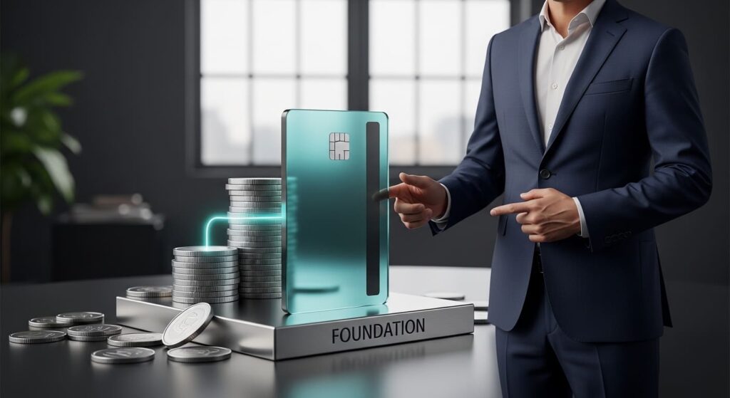 Secured credit card showing how deposit transforms into credit building foundation