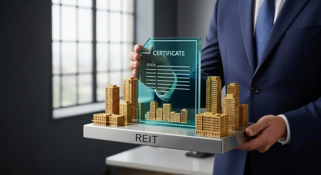 REIT investment showing how small investment provides ownership in diversified real estate portfolio